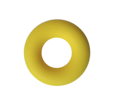 silikonowa oponka zawieszka gryzak żółta