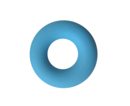 silikonowa oponka zawieszka gryzak niebieska