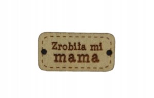 1szt guzik metka 12,5x24,5mm, zrobiła mi mama