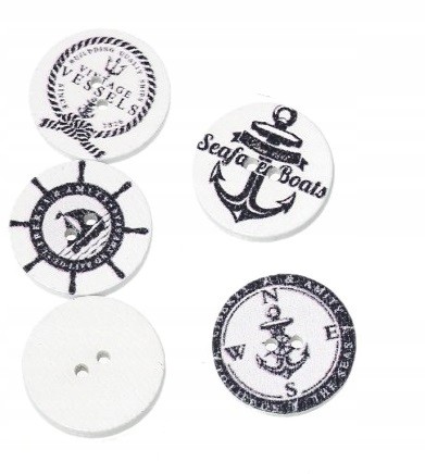 drewniane guziki marynarskie 20mm