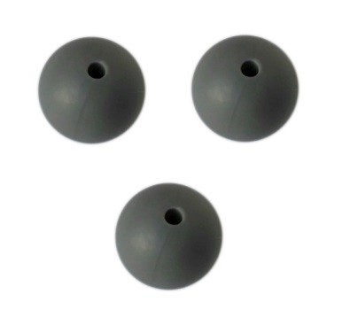 koraliki silikonowe 9mm szare