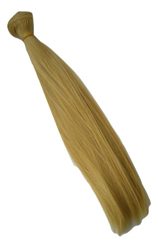 nylonowe włosy dla lalek 25cm żółty blond
