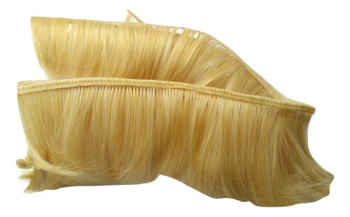 włosy dla lalki wig 5cm żółty blond