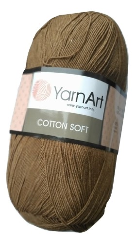 włóczka bawełna akryl Cotton Soft brązowy