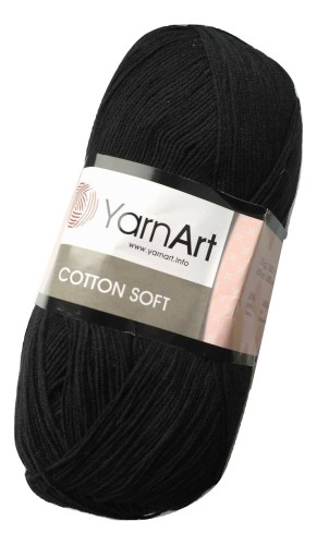włóczka bawełna akryl Cotton Soft czarny