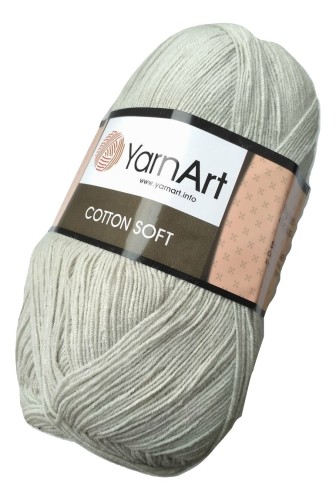 włóczka bawełna akryl Cotton Soft popielaty