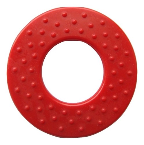 okrągły gryzak do kostek sensorycznych czerwony