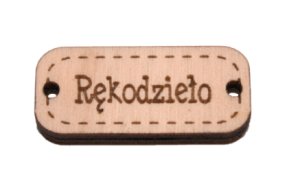 2szt guzik metka podłużna, naturalna, rękodzieło