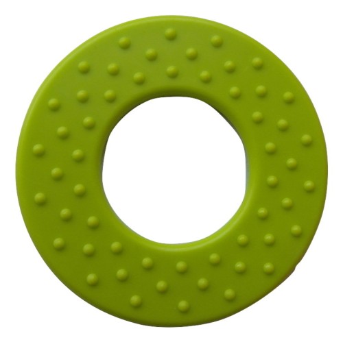 okrągły gryzak do kostek sensorycznych zielony
