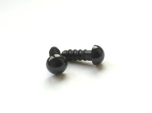 oczy zaciskowe 6mm czarne