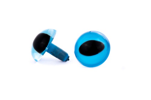 kocie oczka zaciskowe 12mm niebieskie