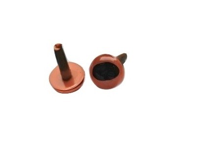 oczy zaciskowe kot 9mm pomarańczowe