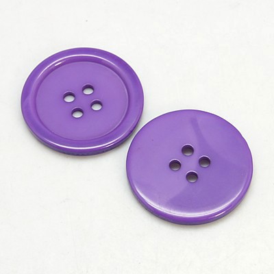 guziki 4 dziurki plastik 30mm fioletowe