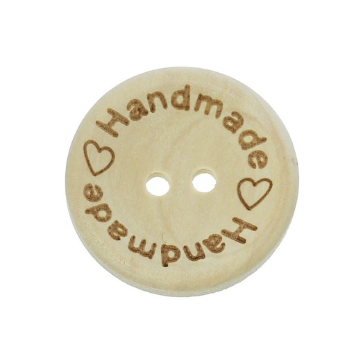 guzik okrągły "handmade" serduszko