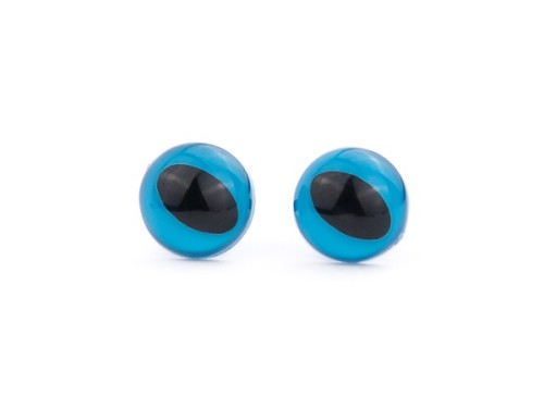 kocie oczy zaciskowe do maskotek 7,5mm niebieskie