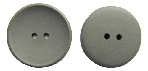 drewniane gładkie guziki 30mm szare