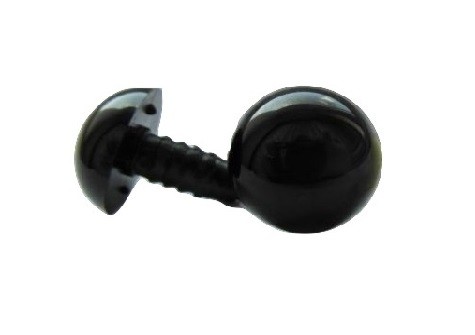 oczy zaciskowe do maskotek 16mm czarne