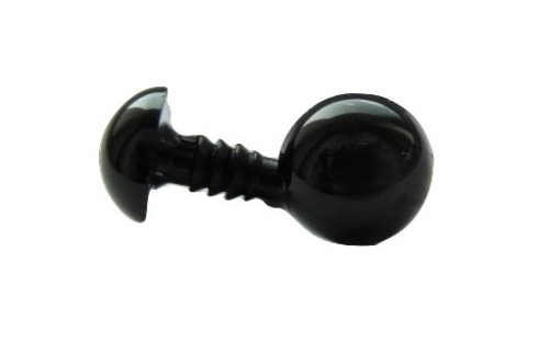 oczy zaciskowe do maskotek 14mm czarne
