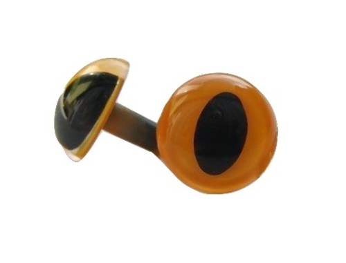 kocie oczy zaciskowe do maskotek 18mm pomarańczowe