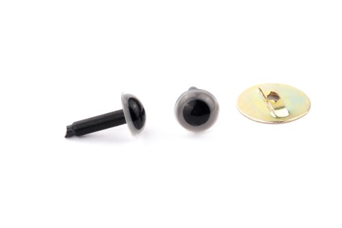 Safety eyes oczy zaciskowe do maskotek 6mm szare