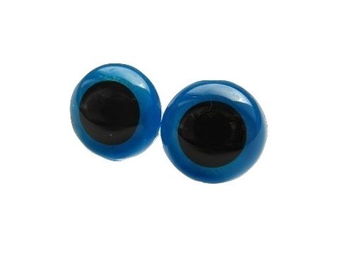 oczy zaciskowe do maskotek 14mm niebieskie