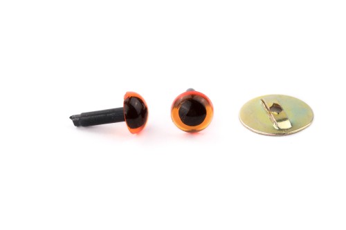 Safety eyes oczy zaciskowe do maskotek 6mm bursztynowe