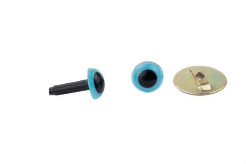 Safety eyes oczy zaciskowe do maskotek 6mm niebieskie