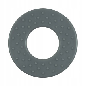 1szt okrągły gryzak, kółko, dodatek do zabawek, szary