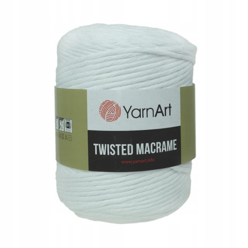 500g sznurek Twisted Macrame biały 751