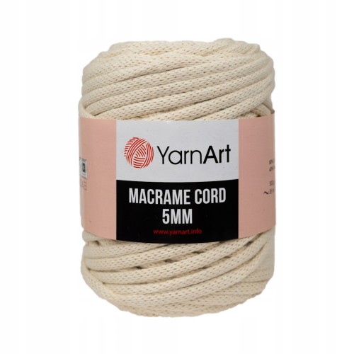 500g sznurek Macrame Cotton Cord 5mm beż 752