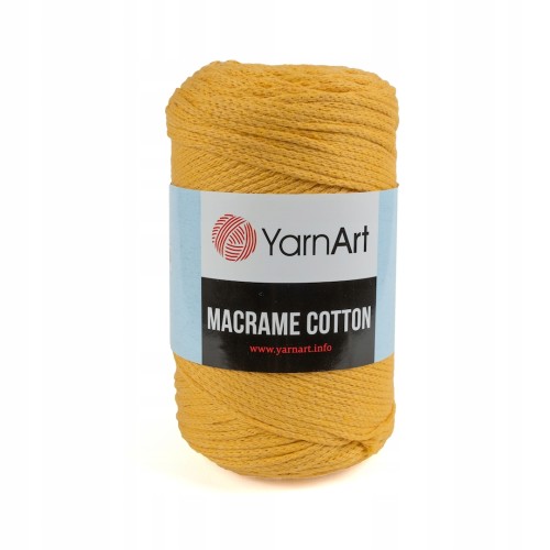 250g sznurek makrama Macrame Cotton żółty 764