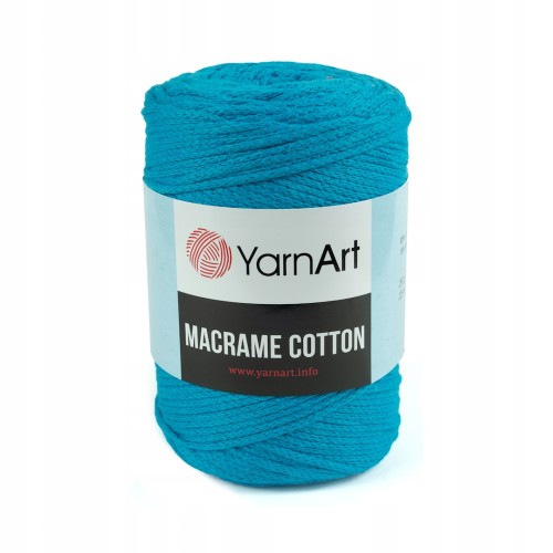 250g sznurek makrama Macrame Cotton niebieski 780