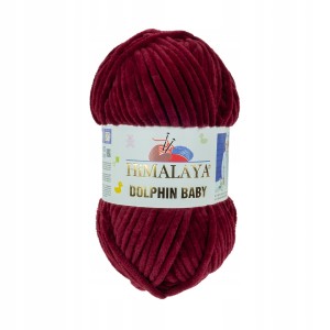 100g włóczka poliester Himalaya Dolphin Baby bordowa 322