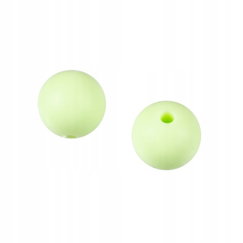 koraliki silikonowe 12mm limonka