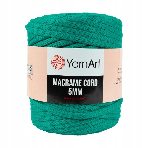 500g sznurek Macrame Cotton Cord 5mm morski 783