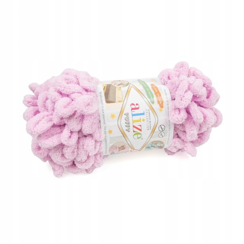 włóczka do przerabiania na palcach Alize Puffy fioletowa 27