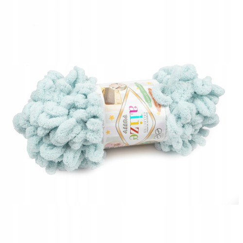 włóczka do przerabiania na palcach Alize Puffy popielata 416