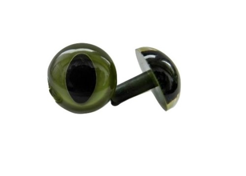 kocie oczy zaciskowe do maskotek zielone 21mm