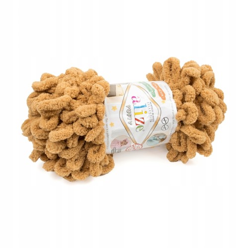 włóczka do przerabiania na palcach Alize Puffy karmelowa 179