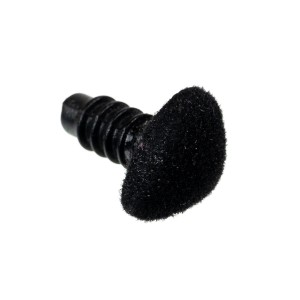 3szt. - nosek zaciskowy flokowany 10x8mm, czarne