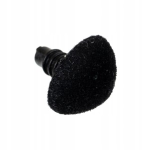2szt. - nosek zaciskowy flokowany 15x12mm, czarne