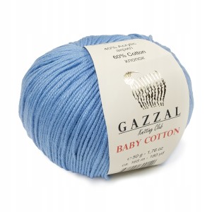50g Gazzal Baby Cotton 3423 niebieska