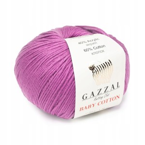 50g Gazzal Baby Cotton 3414 fioletowa