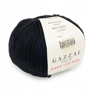 50g Gazzal Baby Cotton 3433 czarna