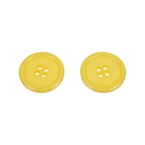 2szt guziki plastikowe, 4 dziurki, 30mm, żółte C