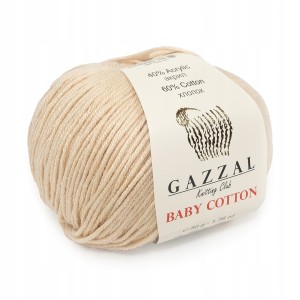 50g Gazzal Baby Cotton 3445 jasnobeżowa