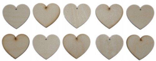 drewniane serduszko serce 5cm zawieszka