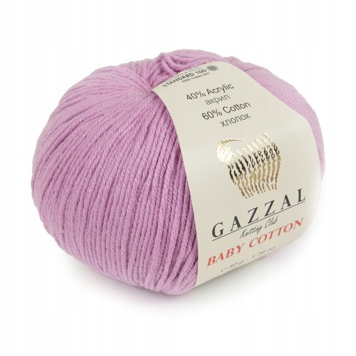 włóczka Gazzal Baby Cotton 3422 jasny fiolet