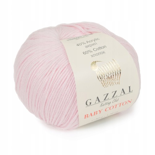 włóczka Gazzal Baby Cotton 3411 jasnoróżowa