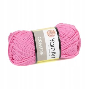 50g włóczka 100% bawełna YarnArt Creative różowy 231
